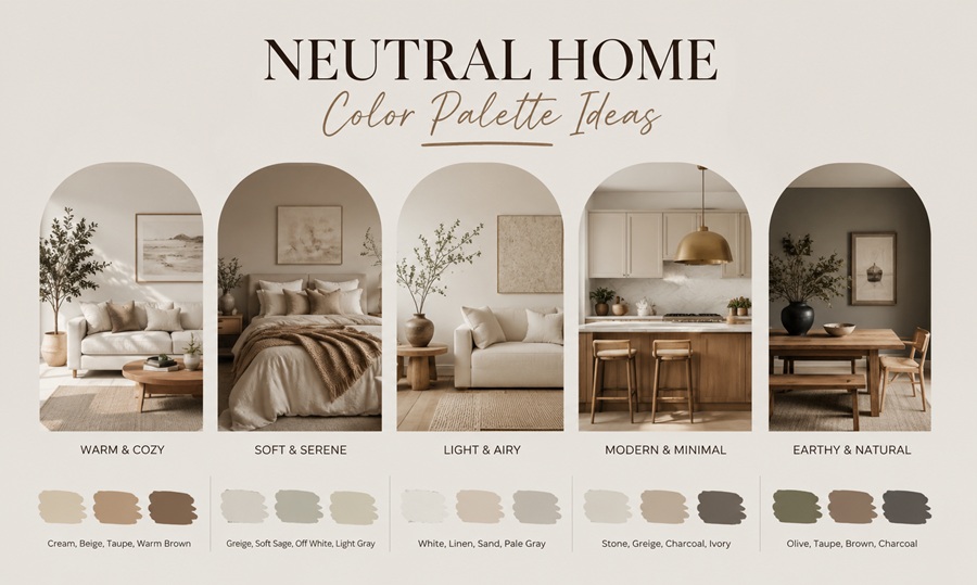 Neutral Home Color Palette Ideas for a Timeless Interior