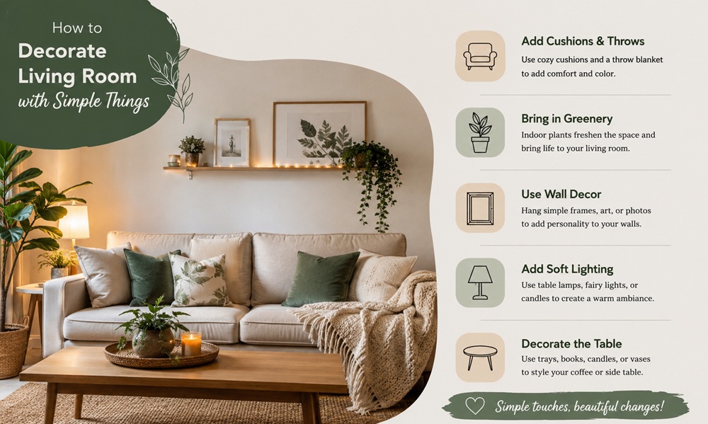 How to Decorate Your Living Room with Simple Things (No Big Budget Needed)