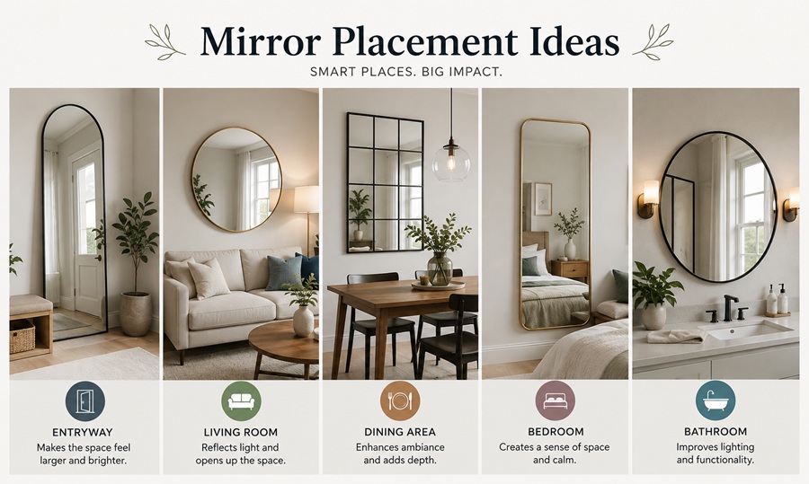 Mirror Placement Ideas That Actually Change How a Room Feels