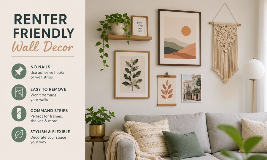 Renter-Friendly Wall Decor: 15 Damage-Free Ways to Personalize Any Rental